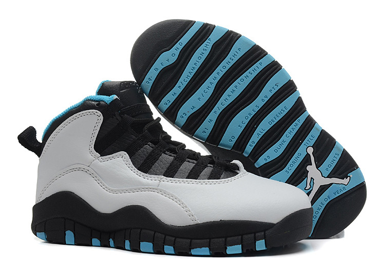 Air Jordan 10 X Retro White Dark Powder Blue Black For Sale Cheap