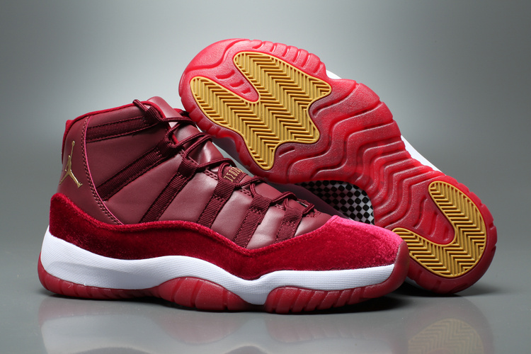 Air Jordan 11 GS Velvet Heiress Night Maroon - Click Image to Close