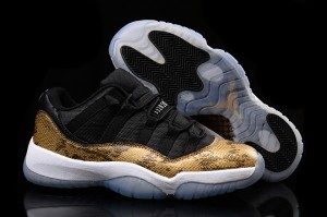 Air Jordan 11 Low Custom Golden Snake Black Gold Python