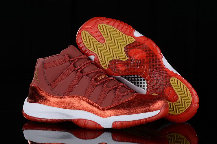 Air Jordan 11 Velvet Burgundy Metallic Gold - Click Image to Close