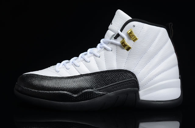 Air Jordan 12 Retro Taxi Black White - Click Image to Close