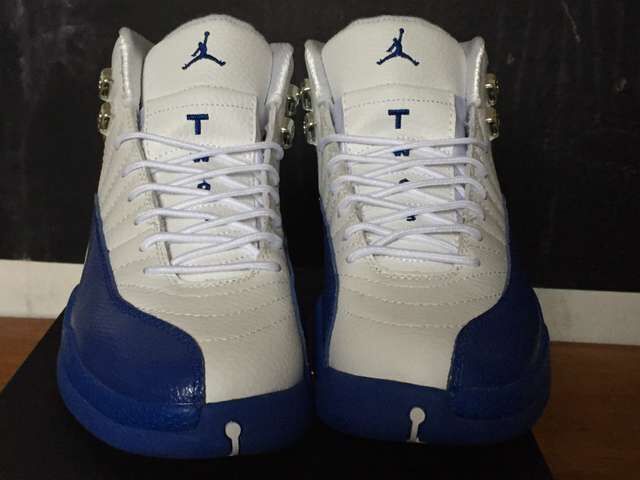 Air Jordan 12 White French Blue Shoes - Click Image to Close