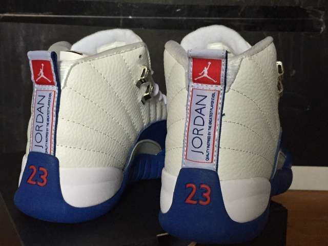 Air Jordan 12 White French Blue Shoes