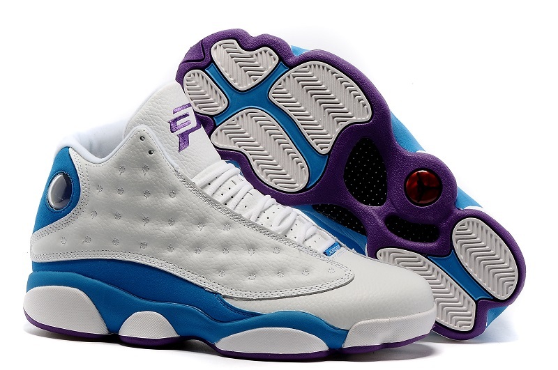 Air Jordan 13 CP3 Home PE White Sunstone Orion Blue - Click Image to Close