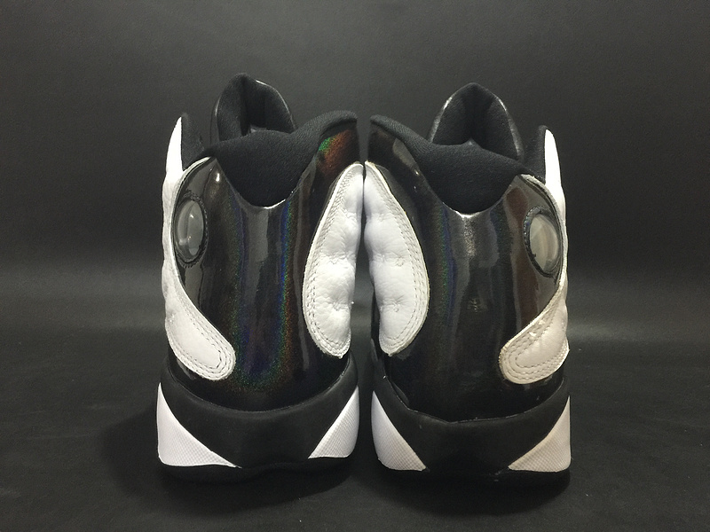 Air Jordan 13 Hologram White Black Grey Shoes - Click Image to Close