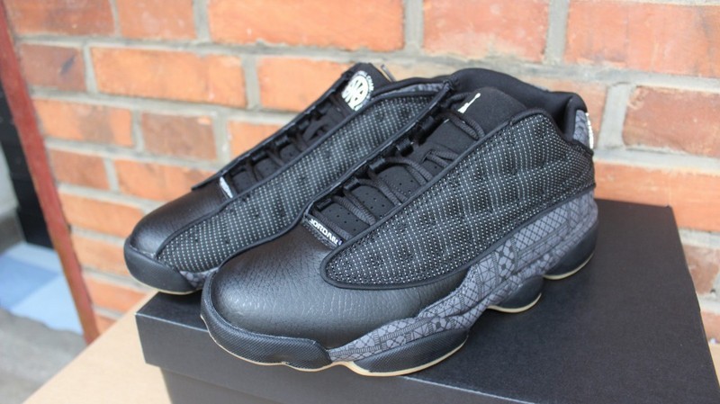 Air Jordan 13 Low Quai Black Shoes - Click Image to Close