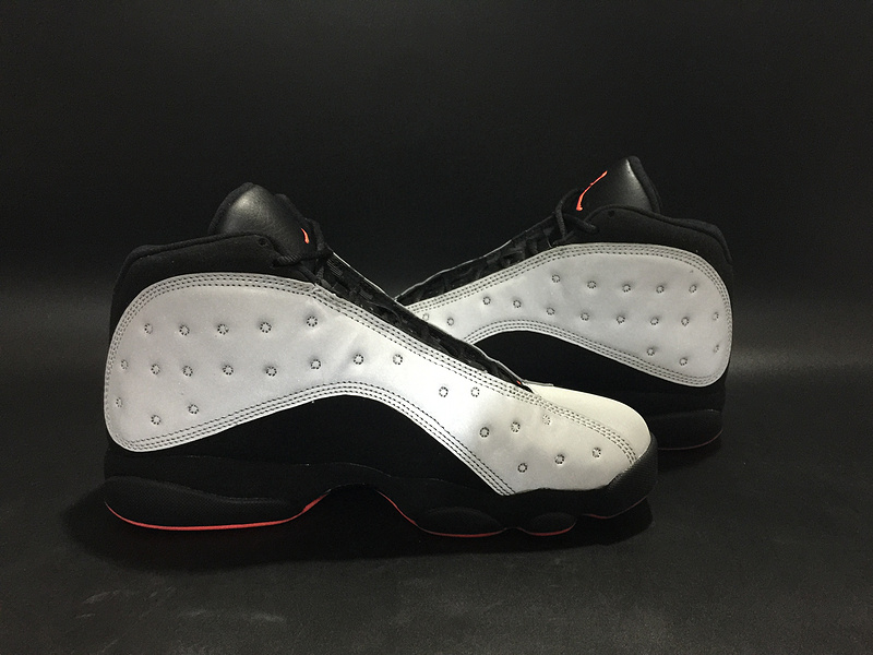 Air Jordan 13 Reflective White Black Red Shoes - Click Image to Close