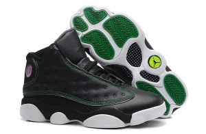 Air Jordan 13 Retro Black White Green - Click Image to Close