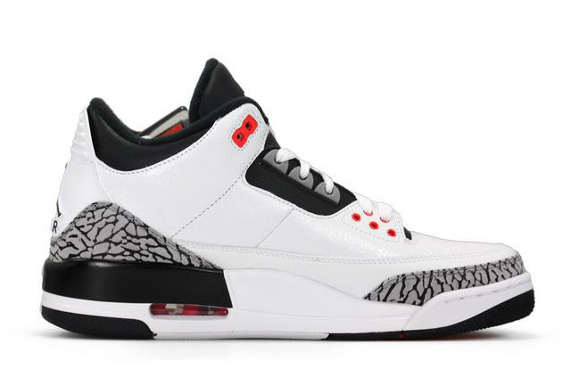 Air Jordan 3 Retro White Black Wolf Grey Infrared 23 For Sale Online 2014 - Click Image to Close