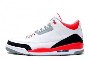 Air Jordan 3 Retro White Fire Red Cement Grey - Click Image to Close