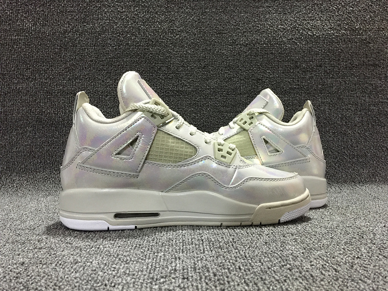 Air Jordan 4 GS Pearl Silver Shoes - Click Image to Close