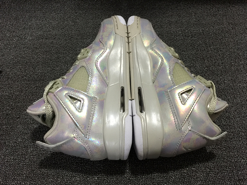 Air Jordan 4 GS Pearl Silver Shoes - Click Image to Close