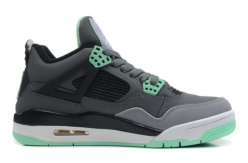 Air Jordan 4 Retro Dark Grey Green Glow Cement Grey Black For Sale Online