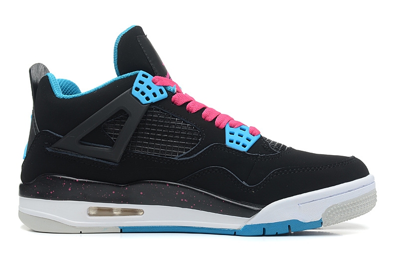 Air Jordan 4 Retro South Beach Black Dynamic Blue White Vivid Pink For Sale - Click Image to Close