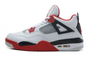 Air Jordan 4 Retro White Fire Red Black