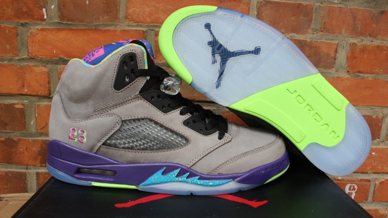 Air Jordan 5 Bel Air GS Grey Purple Shoes