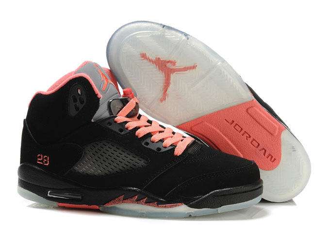 Air Jordan 5 GS Black Pink Silver