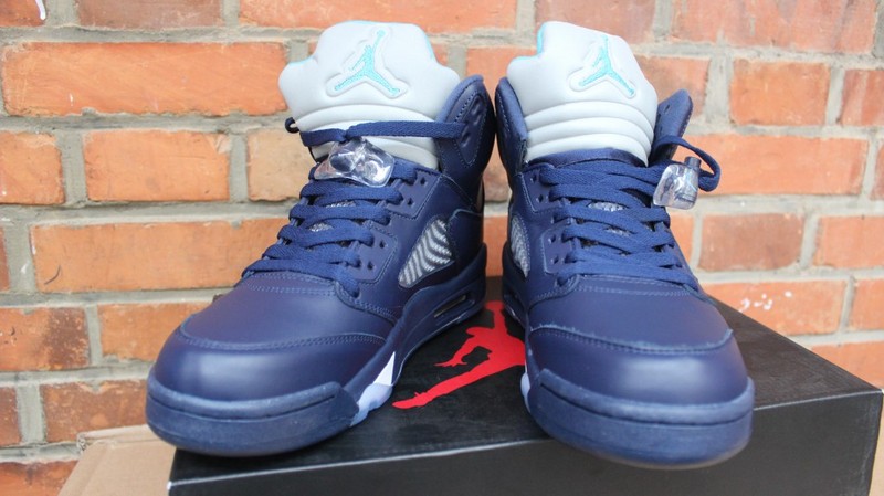 Air Jordan 5 Midnight Navy Blue Shoes - Click Image to Close