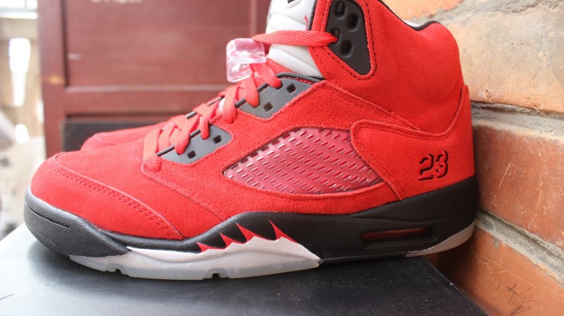 Air Jordan 5 Raging Bull Red Black Shoes