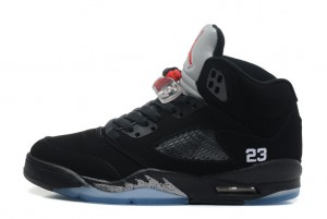 Air Jordan 5 Retro Black Varsity Red Metallic Silver - Click Image to Close