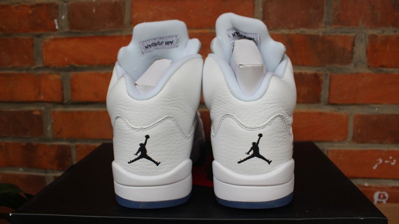 Air Jordan 5 Retro Metallic Silver White Shoes