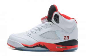 Air Jordan 5 Retro White Fire Red Black