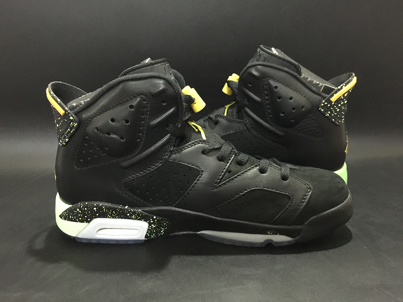 Air Jordan 6 Brazil Pack Black Green Shoes - Click Image to Close