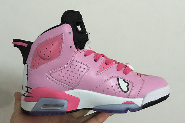 Air Jordan 6 GS Hello Kitty Pink - Click Image to Close