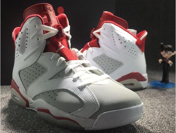 Air Jordan 6 Hare White Pure Platinum Gym Red