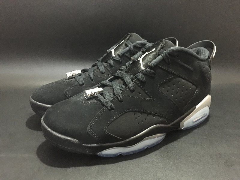 Air Jordan 6 Low Black Chrome Shoes - Click Image to Close