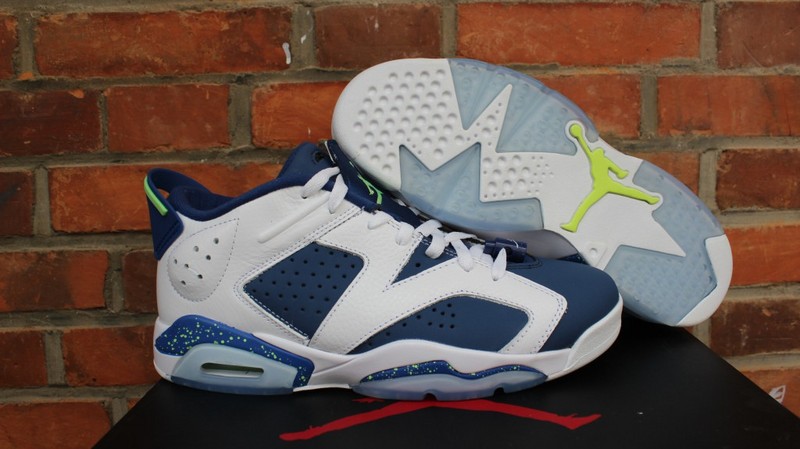 Air Jordan 6 Low Ghost Green White Blue Shoes