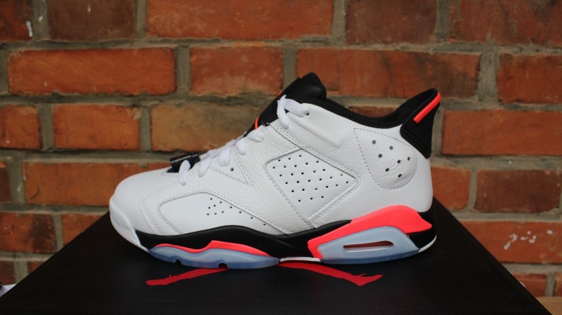 Air Jordan 6 Low White Infrared White Black Red Shoes