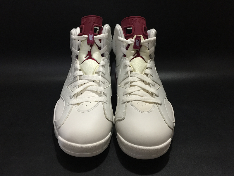 Air Jordan 6 Maroon White Red Shoes