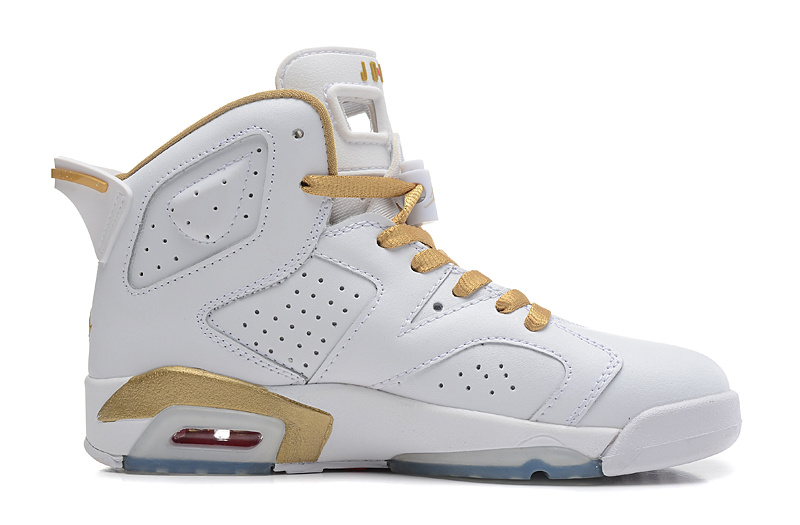 Air Jordan 6 Retro Gold Medal White Gym Red Metallic Gold Sail For Sale - Click Image to Close