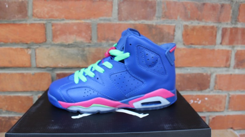 Air Jordan 6 VI GG Blue Pink Shoes - Click Image to Close