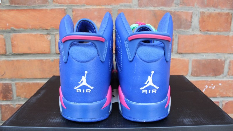 Air Jordan 6 VI GG Blue Pink Shoes - Click Image to Close
