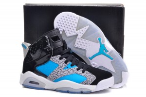 Air Jordan 6 VI Retro Black Blue White Leopard Print - Click Image to Close