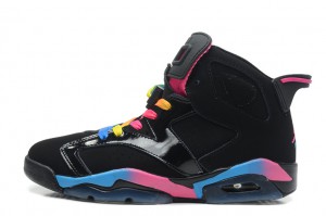 Air Jordan 6 VI Retro Black Pink Flash Marina Blue - Click Image to Close