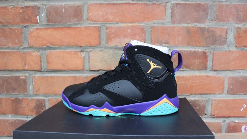 Air Jordan 7 GS Multicolor Tongue Black Purple Shoes