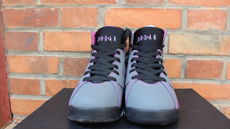 Air Jordan 7 GS Valentine Day Grey Black Purple Shoes