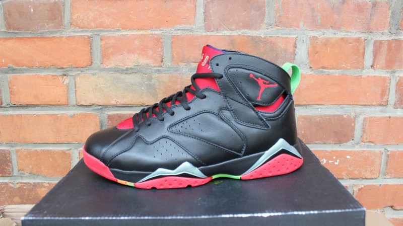 Air Jordan 7 Marvin The Martian Black Red Green Shoes - Click Image to Close
