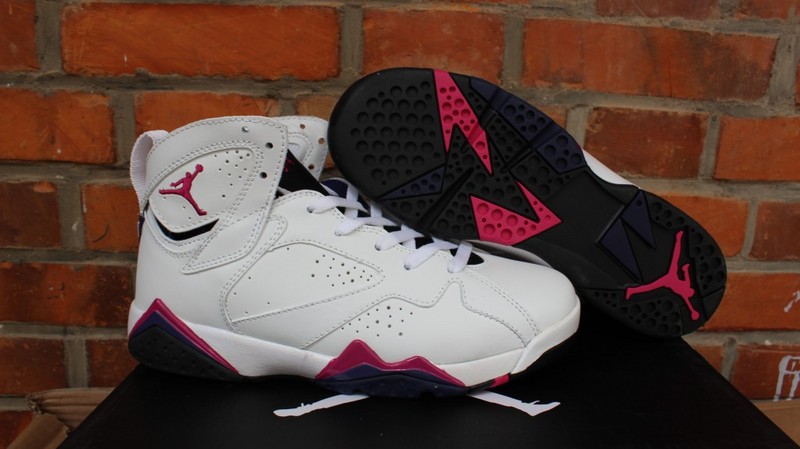 Air Jordan 7 Retro GS White Pink Shoes