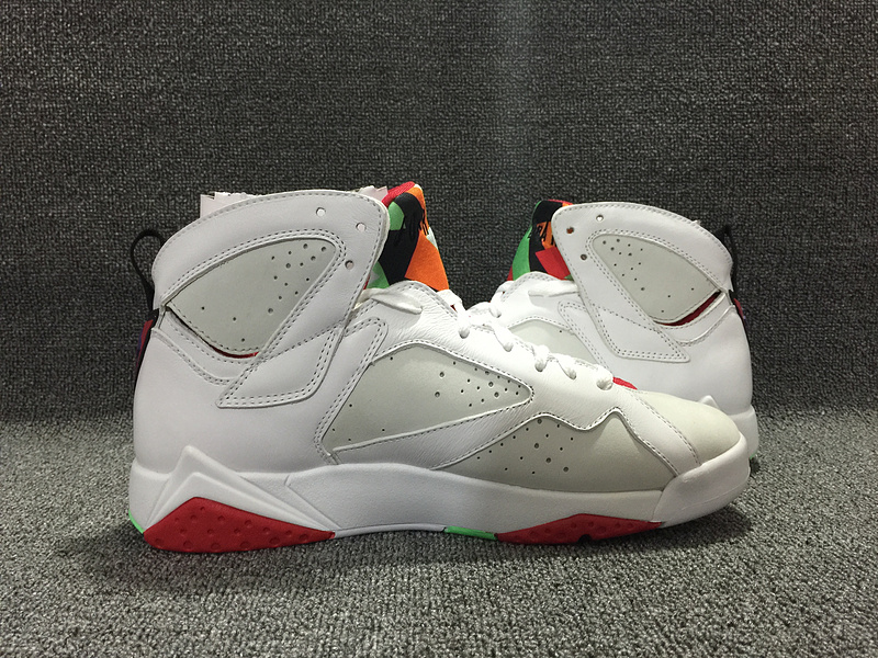 Air Jordan 7 Retro Hare White Red Shoes - Click Image to Close