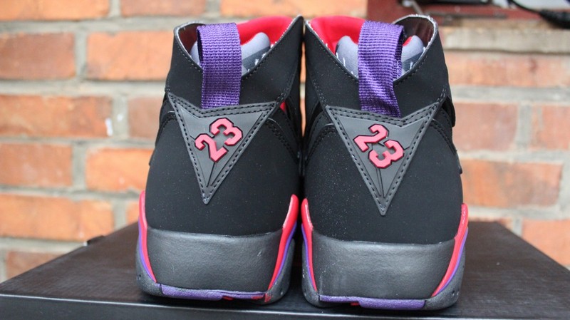 Air Jordan 7 Retro Raptors Black Red Purple Shoes