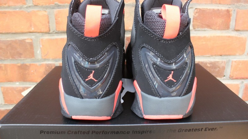 Air Jordan 7 True Flight Lover Black Red Shoes - Click Image to Close