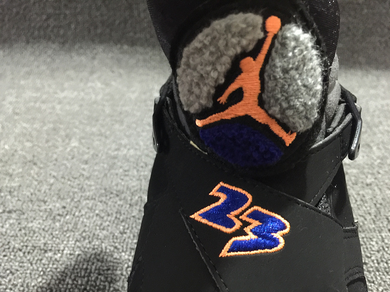 Air Jordan 8 Retro Suns Black Orange Shoes - Click Image to Close