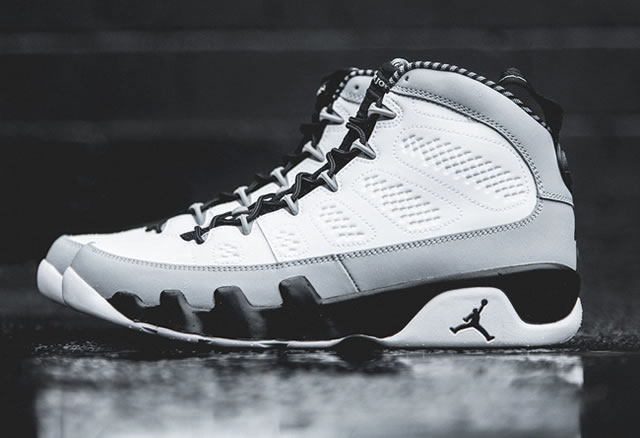 Air Jordan 9 Birmingham Barons Wolf Grey - Click Image to Close