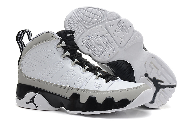 Air Jordan 9 Retro Birmingham Barons White Black Natural Grey For Sale - Click Image to Close