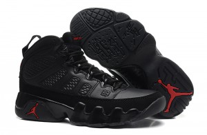 Air Jordan 9 Retro GS Black Dark Charcoal Varsity Red - Click Image to Close