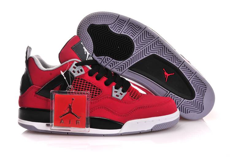 Air Jordan IV GS Fire Red Toro With Plastic Tag - Click Image to Close